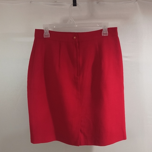 Korinna Petite Women's 14 Red Pencil Skirt - Picture 2 of 8